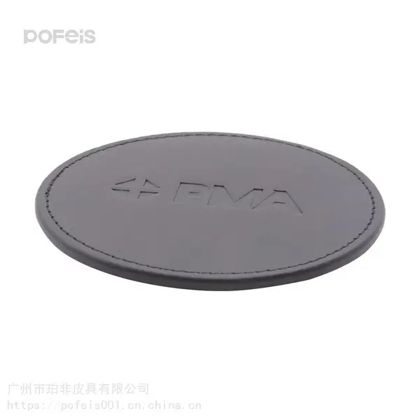 2021新款创意圆形加厚卡通餐桌碗隔热垫茶杯垫可定企业lOGO油边pu皮革杯垫