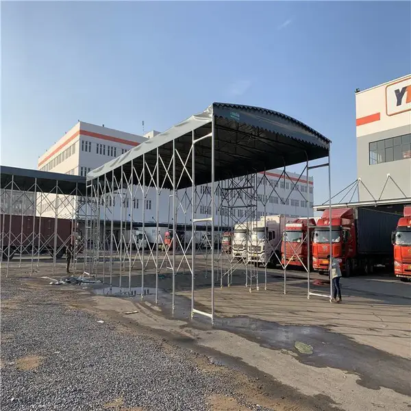 加工推拉雨棚 推拉式遮阳棚 工地帐篷 磐佳棚业