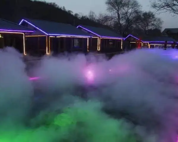 云雾缭绕人造雾效果 旅游景区喷雾造景设备 微雾降温造景