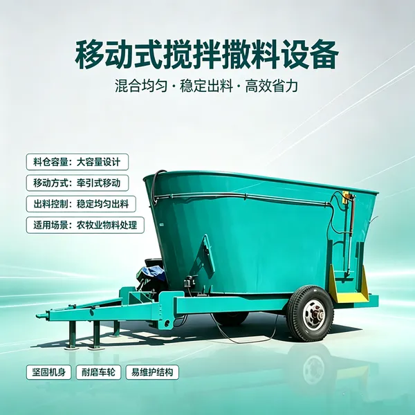 养殖场拌草绞龙式混合机 全日粮称重车载式搅草机 14方牵引式tmr搅拌机