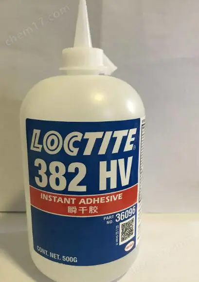 乐泰LOCTITE 382 HV线圈粘接 透明无色 氰基丙烯酸酯瞬干胶 高粘度500g