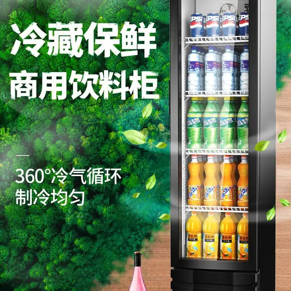 东贝无灯箱饮料柜 展示柜冷藏保鲜柜 商用立式冰柜超市冰箱啤酒柜