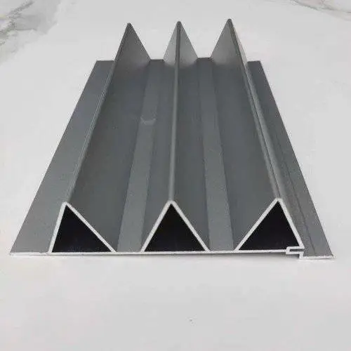 三角形波浪板香槟金烤漆幕墙 背景墙铝波浪板各种铝型材