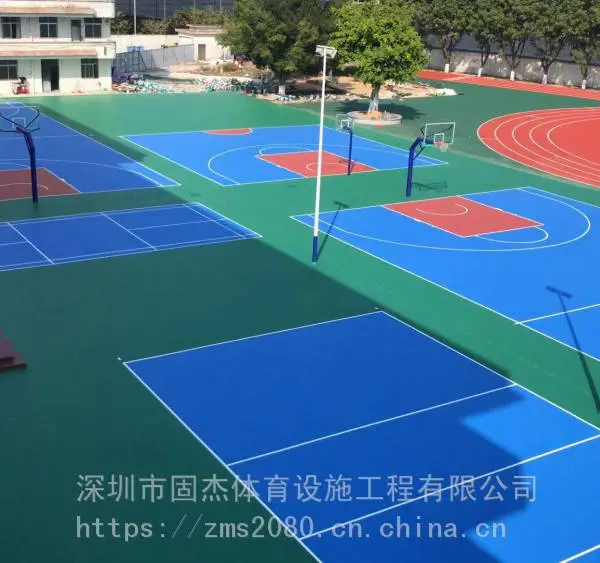 环保新标准硅PU羽毛球场地坪材料施工