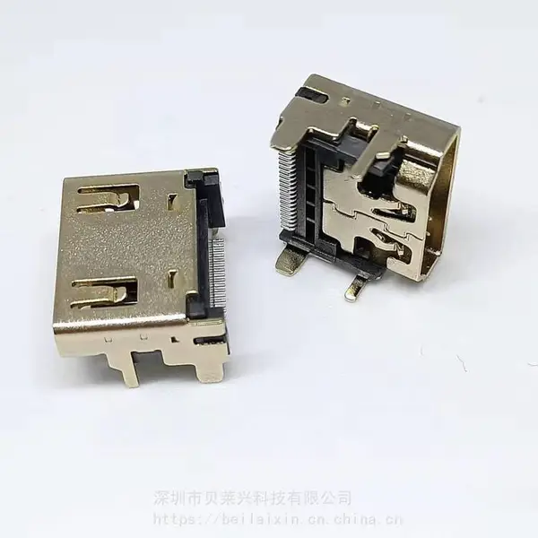 TYPE-A HDMI����ĸ�� 19P 90���ĽŲ�� ������Ƭ ���Ƕƽ� ����