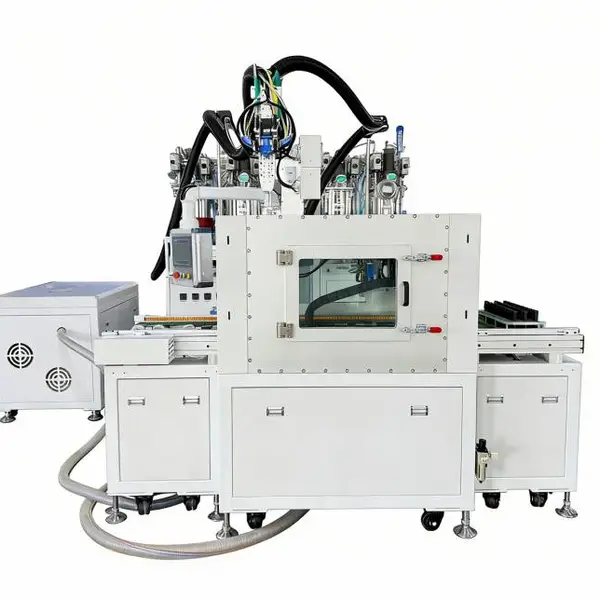 大恒固态变压器真空灌胶机QGB500真空生产线