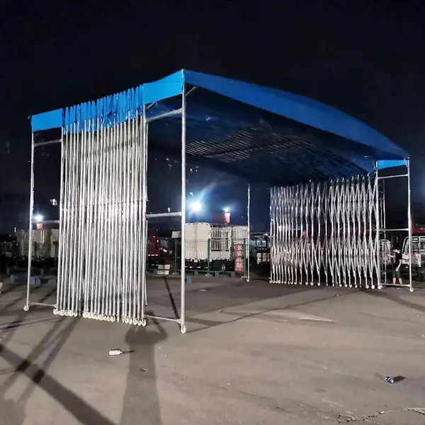 南充西充户外环保移动帐篷 大型伸缩折叠棚 露天通道推拉蓬设计