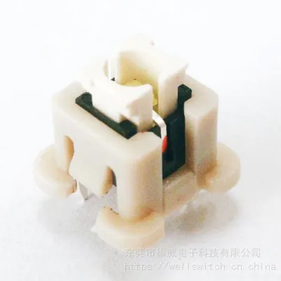 6X6X9mm带方形卡扣支架 带灯轻触按键开关 电脑机箱开关带灯