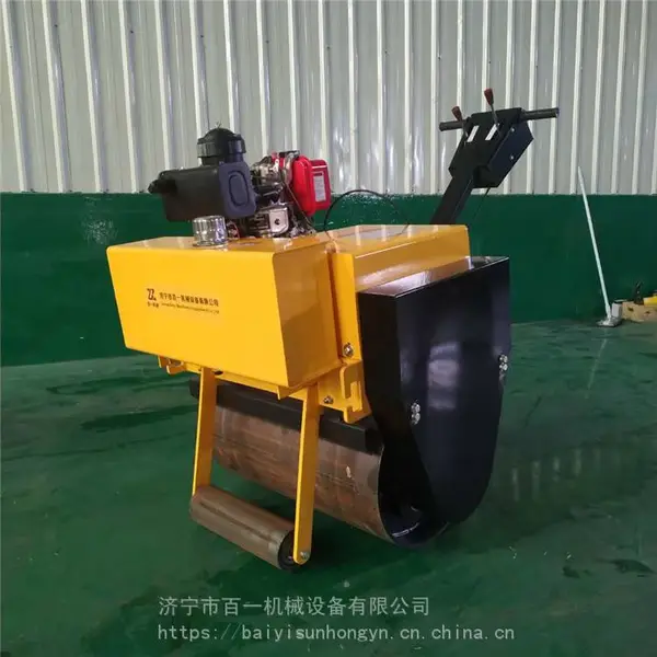 轮宽600的小型单轮压路机 手扶式柴油路面压实机 小型振动碾