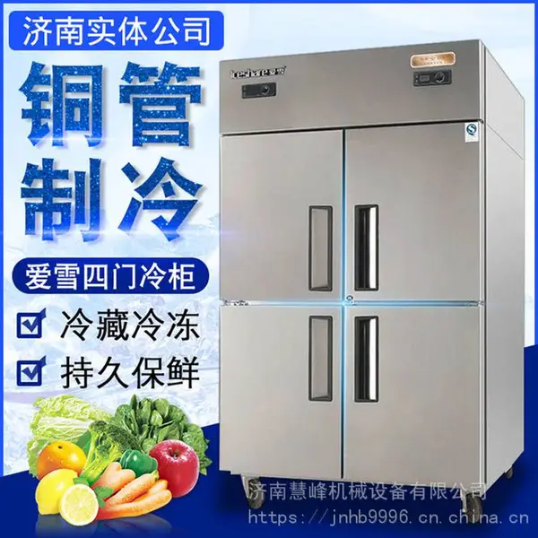 爱雪冷柜 爱雪四门冰柜 六门双温冷藏柜 商用保鲜厨房冰箱