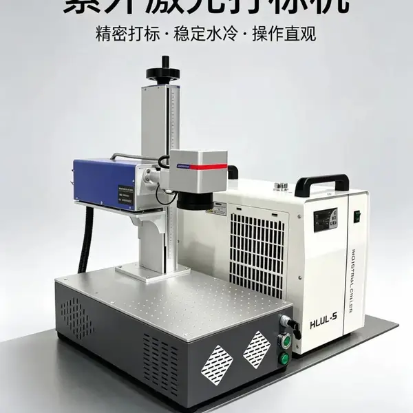 江苏苏州紫外镭雕机 15W 塑料陶瓷专用 视觉定位二维码追溯冷光打标