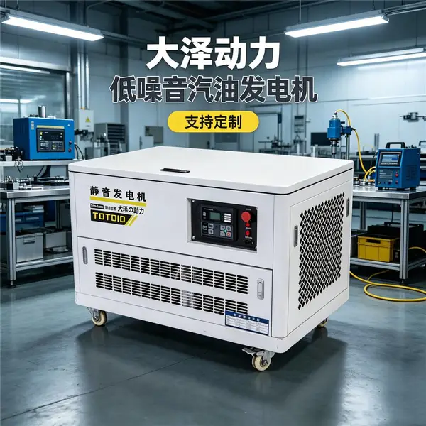30kw汽油发电机停电自启动三相四线户外施工