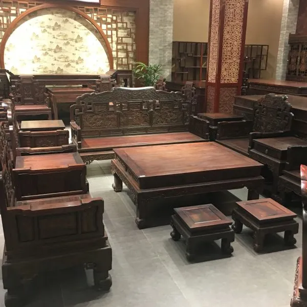 新款红木家具大红酸枝86沙发十二件套客厅沙发厂家直销仙作工艺