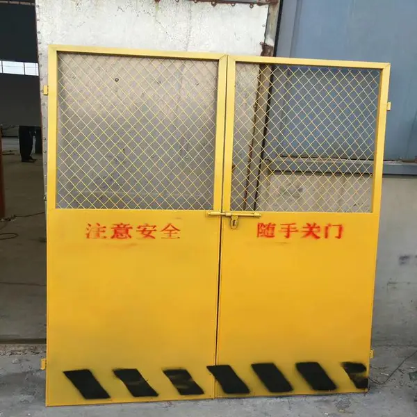 廊坊施工升降机电梯门工地井口防护门人货梯门