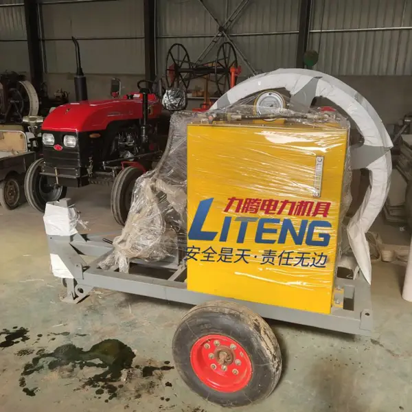 张力机型号规格使用方法 磨芯式液压制动张力机 小型张力机单轮放线机 3吨4吨小型张力放线设备
