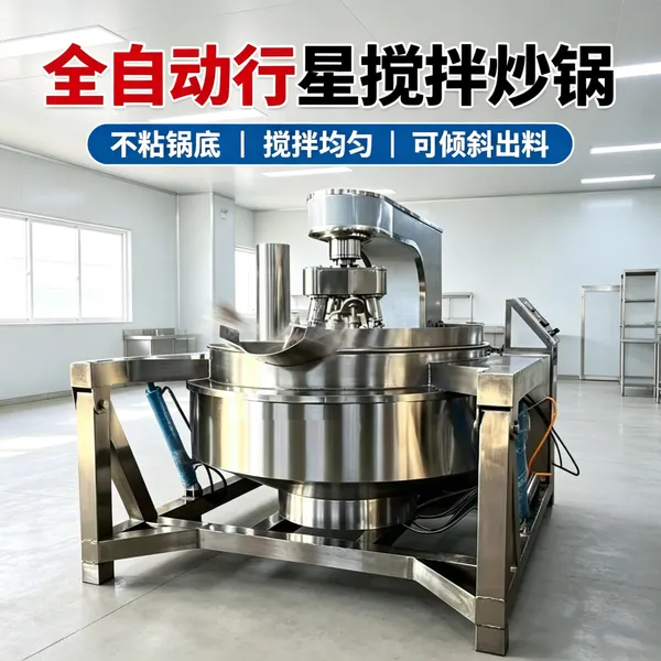 全自动多爪行星炒锅 商用酱料馅料豆沙搅拌熬制炒料