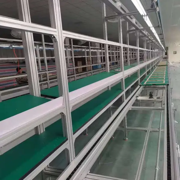 车间自动化生产装配包装流水线防静电工作台小型皮带输送机传送带