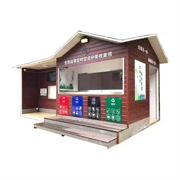 远润金属制品垃圾房定做 yr-01钢结构活动垃圾分类房 垃圾驿站