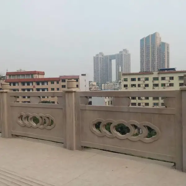铸造石栏杆 园林古建花岗岩石护栏 石材浮雕栏板