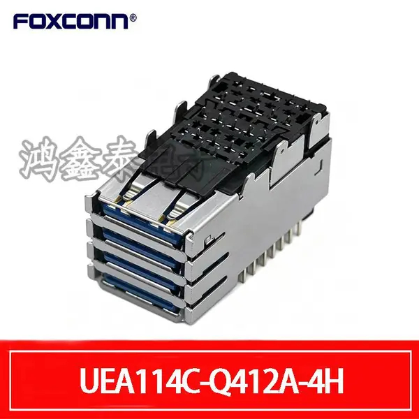 Foxconn 富士康 UEA114C-Q412A-4H 4层USB3.0 AF母座 PIP焊接