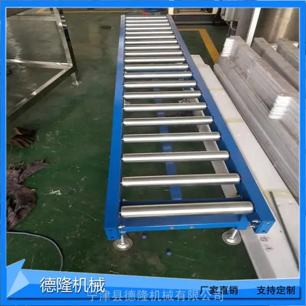 无动力流水线转弯机手推式滚筒线托辊滑梯输送机