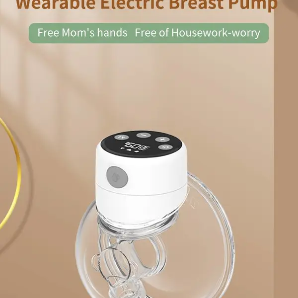 跨境亚马逊新品 穿戴式吸奶器LED显示屏免手扶静音大吸力小巧便携