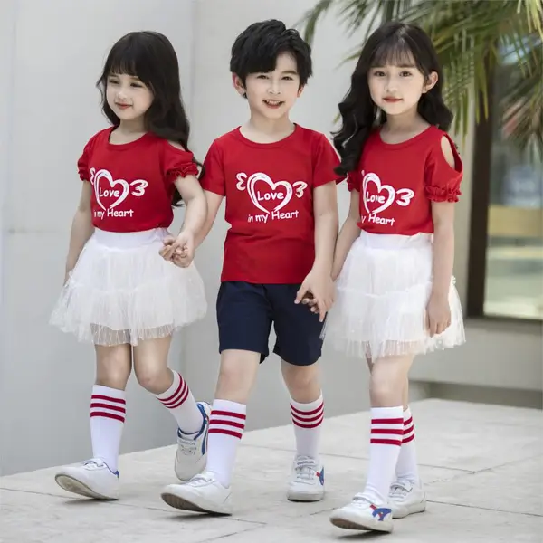 湖南学士服幼儿园园服弹性松紧运动风格夏季长沙巴拉王子童装校服