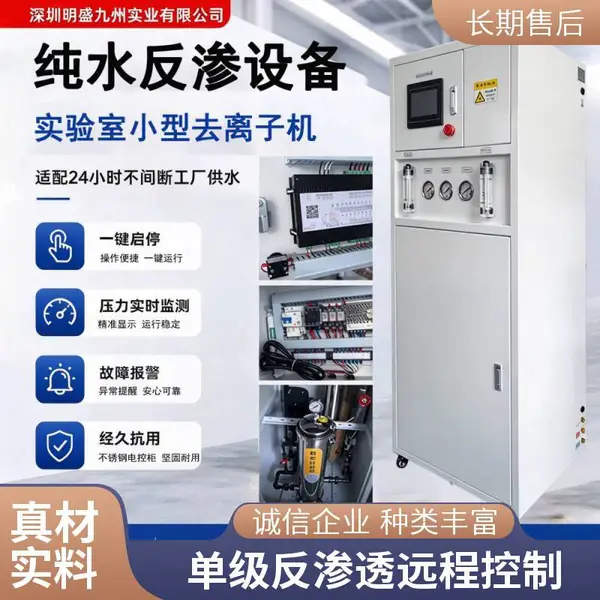 电子行业清洗用双级反渗透设备 高脱盐率 管路304不锈钢