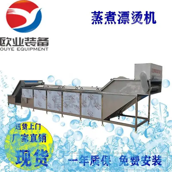 全自动蒸煮漂烫流水线 玉米深加工设备 巴氏杀菌流水线 红薯胡罗卜预煮漂烫机