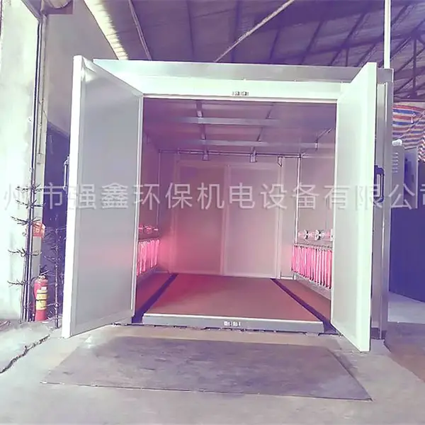 强鑫牌高温面包炉烤漆房塑粉固化房静电喷塑,电加热高温烤漆房喷烤房全国包安装