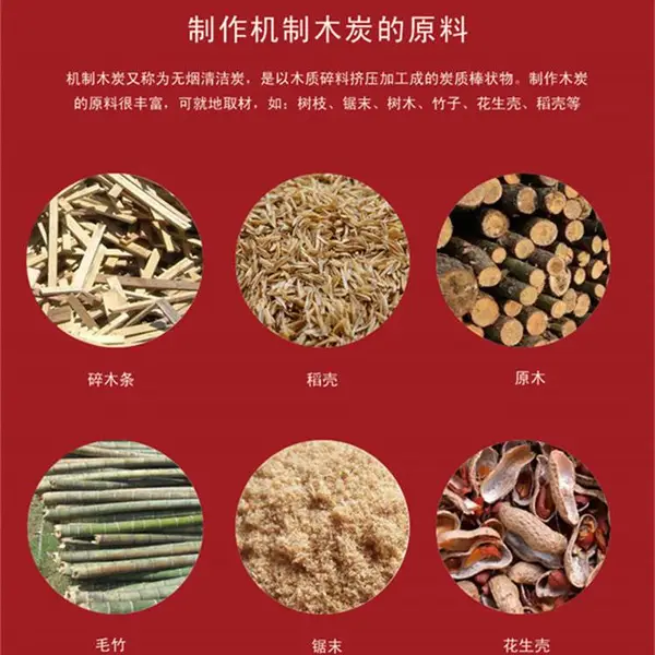 锯末木屑空心煤棒制炭机 家用节能木炭机设备 用途