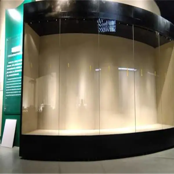 进口低反射玻璃博物馆遥控平移门展柜订做工厂