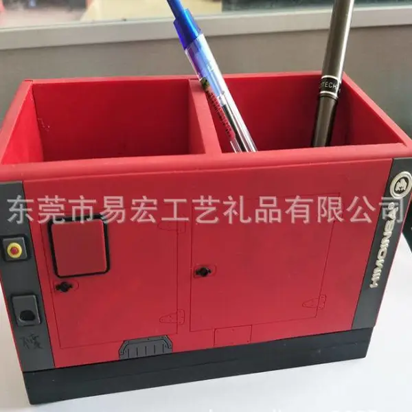 厂家定制PVC软胶硅胶拼接组合笔筒方形圆形卡通塑胶笔筒