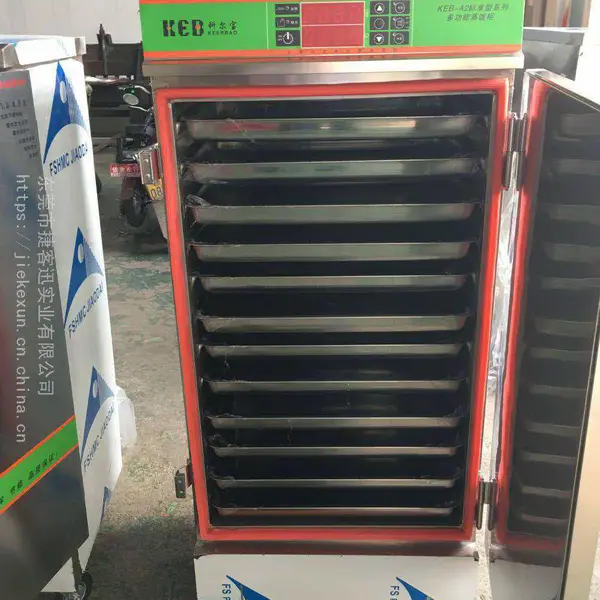 广东东莞捷客迅蒸饭神器蒸米饭蒸饭柜燃气蒸饭机食堂电气两用蒸箱商用蒸饭车