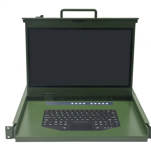 三防全加固LCD KVM智能控制台4路航空插头JL5704HD
