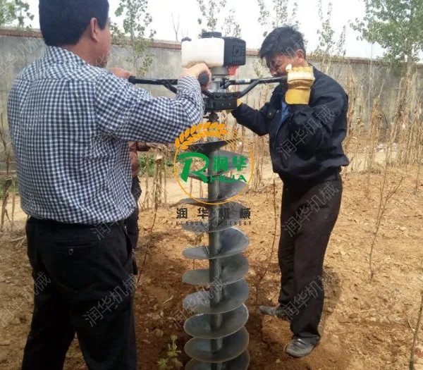 拖拉机后悬挖坑机 轻便汽油型挖坑机 多用途打孔机