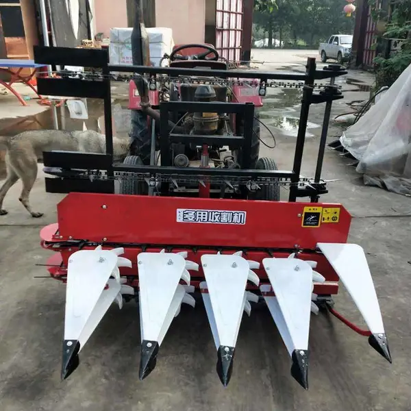 云南直一边放片小型玉米收割机农机