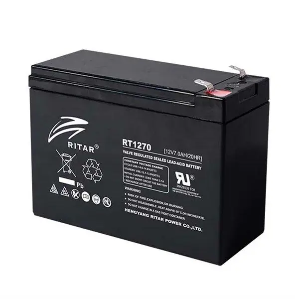 RITAR瑞达蓄电池 RT1270 消防主机 12V7.0AH 通力迅达电梯UPS电源机房