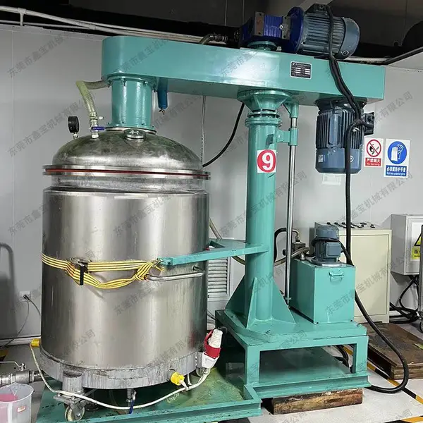 液体硅胶真空分散机 50-500L升降反应釜 水冷反应罐