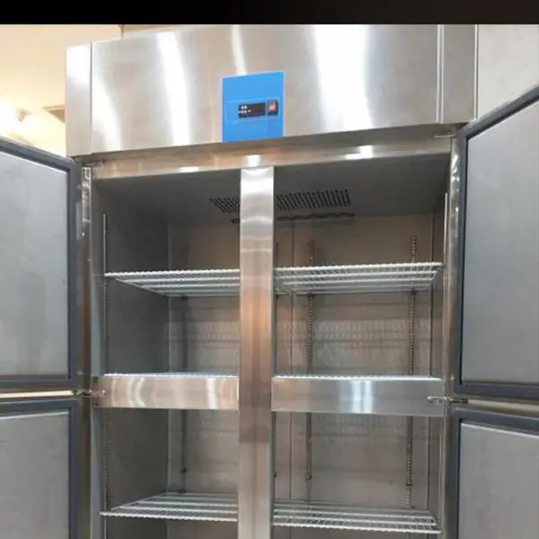河北商用制冷系列,不锈钢外观四门冷柜,无指纹美观立式冰箱
