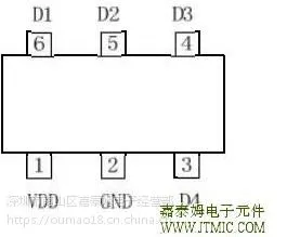 供应嘉泰姆CXDR7544驱动IC单节锂电池电量LED指示芯片内置反馈回路4个电压点检测线性功率1W