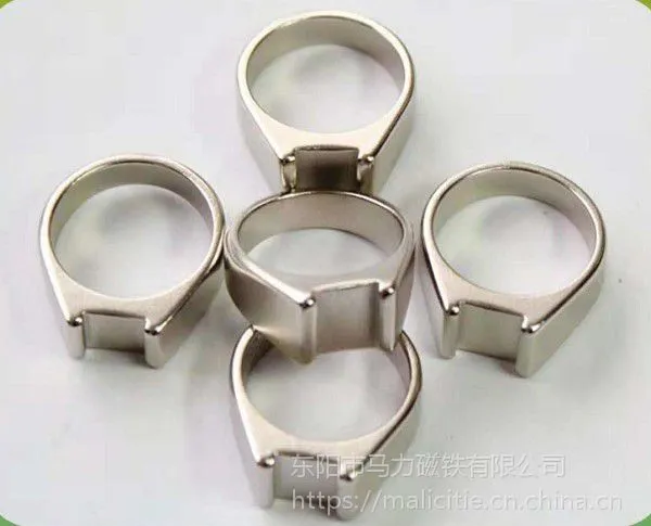 东阳马力磁铁 钕铁硼***磁钢 磁性戒指 异形磁铁定做YX-017