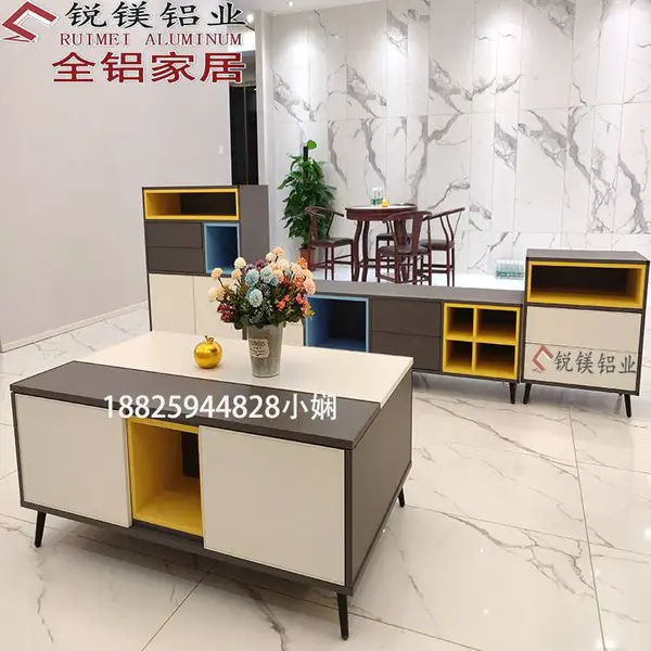 厂家直销全铝家居 新款全铝合金储物柜 沙发茶几 铝合金家装型材