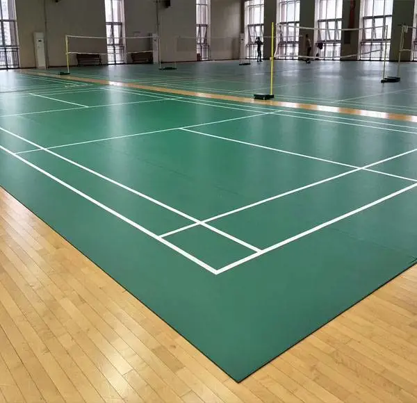 广西PVC羽毛球场地胶 崇左室内运动地板价格