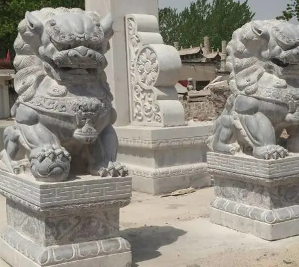 石雕动物加工厂 石刻角瑞图片 石像生雕刻价格