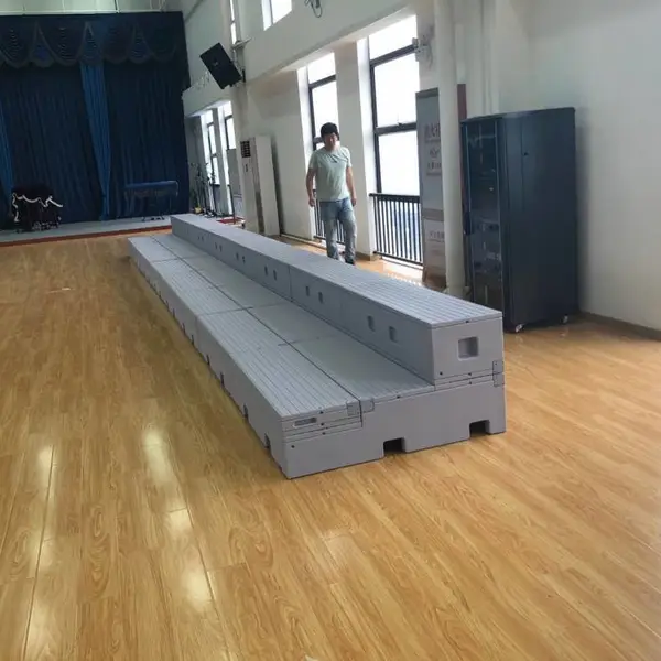 PE 合唱台可定制生产 加厚塑料合唱台阶礼堂汇演合唱团合影台供应