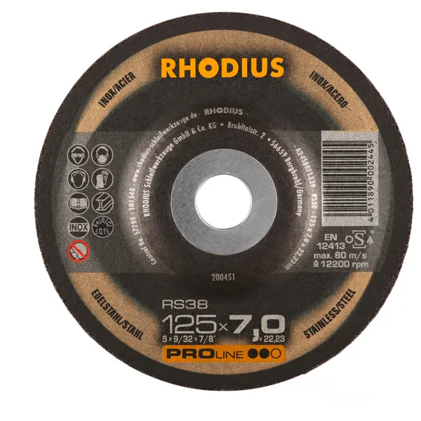 德国RHODIUS砂轮片RS38