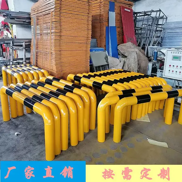 厂家定做摩托车位防撞护栏杆 车轮阻车护栏条 U型挡车杆