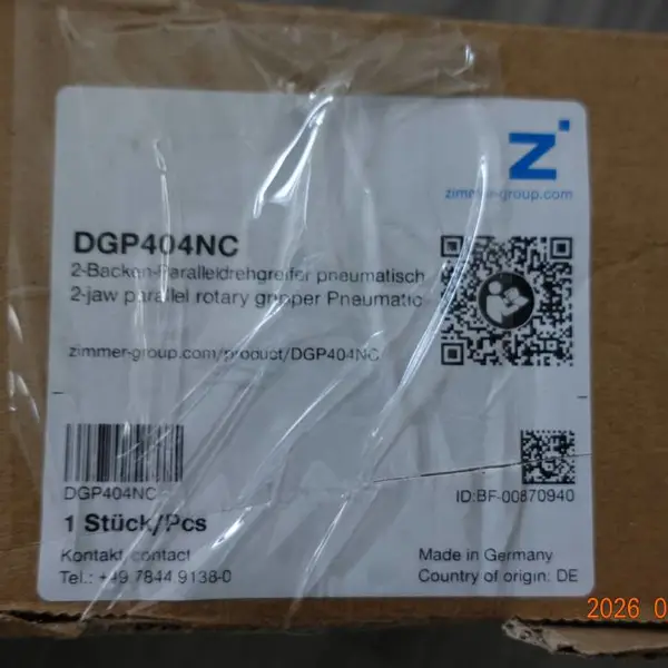 ZIMMER DGP404NC气动平行旋转夹爪高精度参数解析