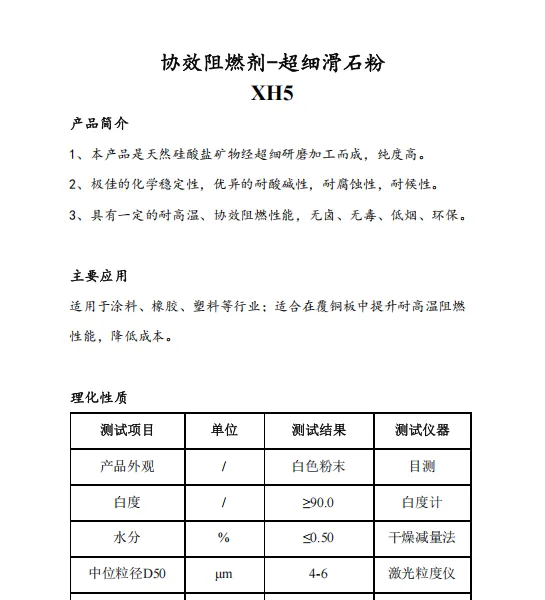 协效阻燃剂-超细滑石粉